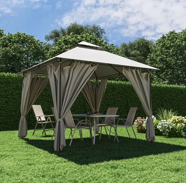 Pérgola de metal NATERIAL Oxis topo 301x280x301 cm