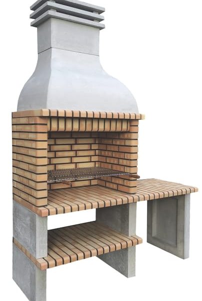 Barbacoa de obra MOVELAR hormigón, ladrillo madera y carbón Ondara recomendado para más de 10 personas