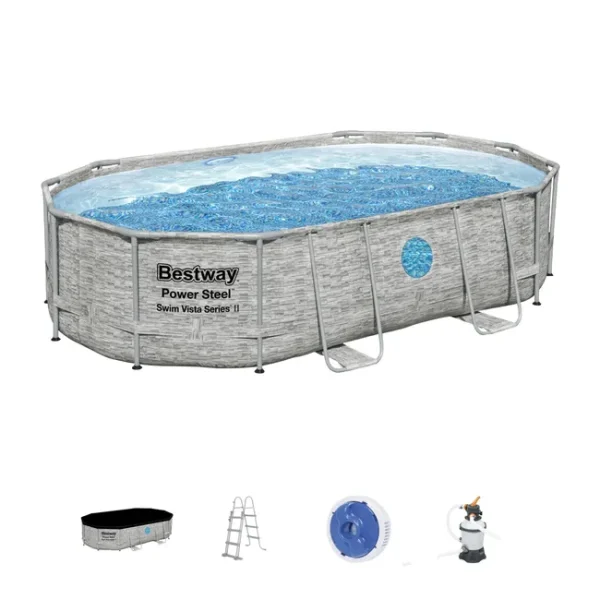 Piscina tubular de PVC ovalada BESTWAY 4.88x3.05x1.07 m