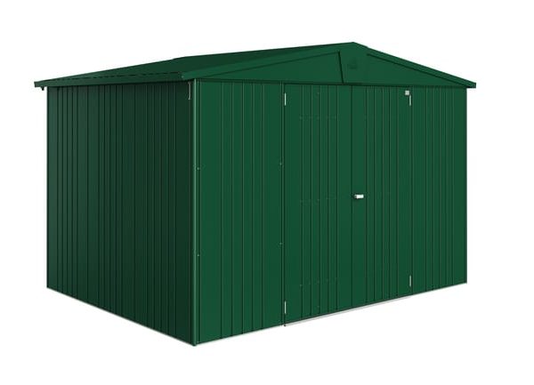 Caseta de metal verde Europa 316x209x228 cm – 7,2 m²