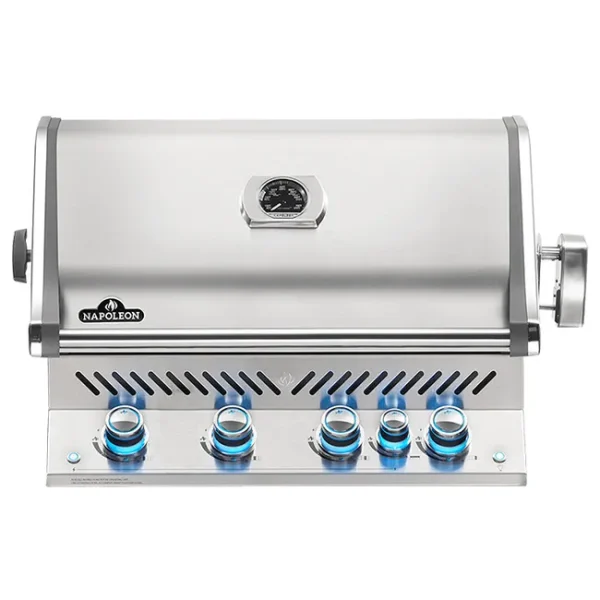 Barbacoa de gas encastrable Napoleon Prestige Pro 500 inox - 3 quemadores + Sizzle Zone + quemador trasero
