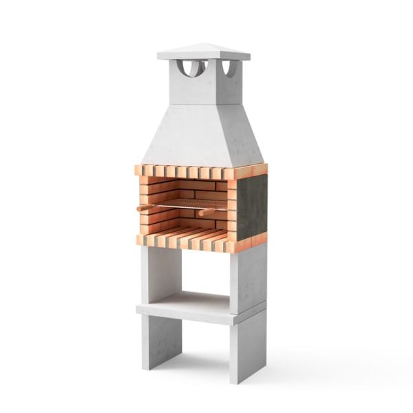 Barbacoa de obra MOVELAR hormigón, ladrillo madera y carbón Zon recomendado para menos de 6 personas